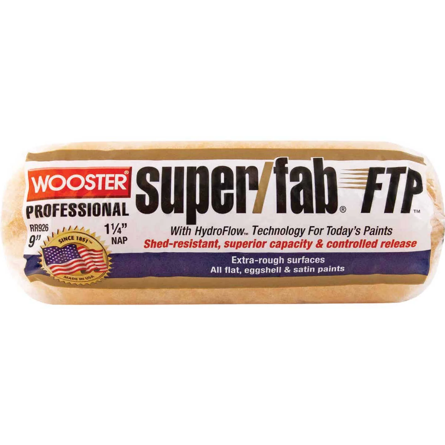 Wooster Super/Fab FTP 9 In. X 1-1/4 In. Knit Fabric Roller Cover 3 Wooster Super/Fab FTP 9 In. X 1-1/4 In. Knit Fabric Roller Cover