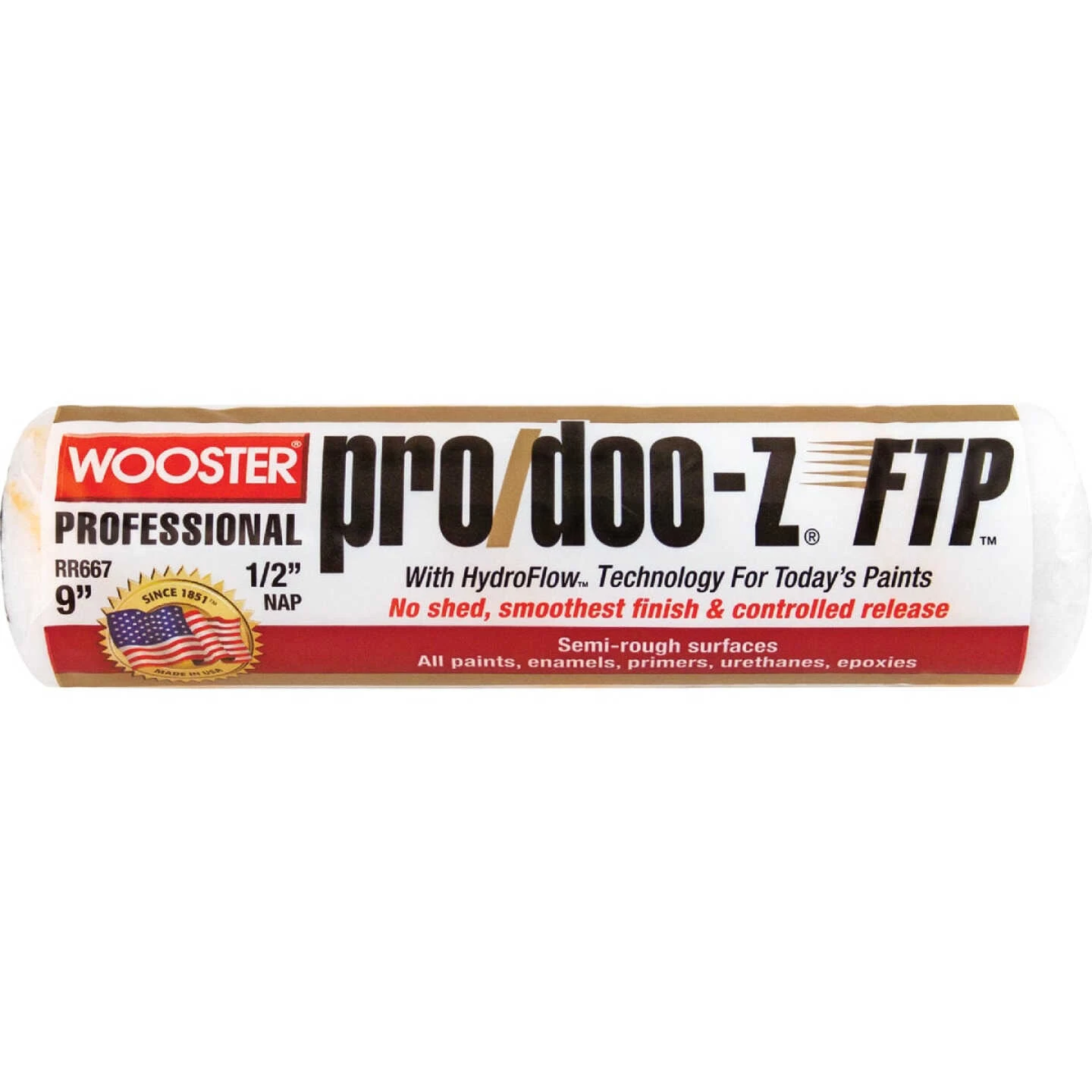 Wooster Pro/Doo-Z FTP 9 In. X 1/2 In. Woven Fabric Roller Cover 3 Wooster Pro/Doo-Z FTP 9 In. X 1/2 In. Woven Fabric Roller Cover