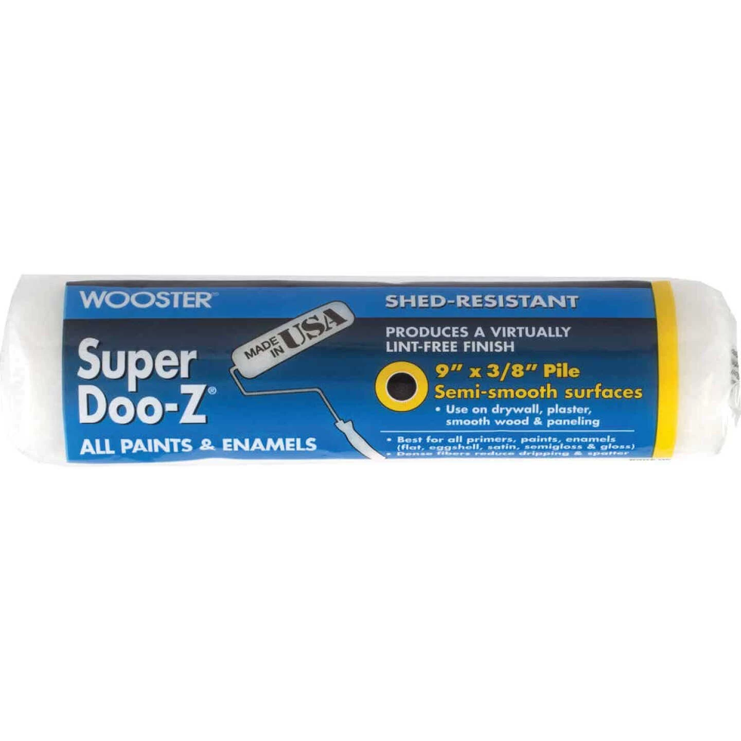 Wooster Super Doo-Z 9 In. X 3/8 In. Woven Fabric Roller Cover 3 Wooster Super Doo-Z 9 In. X 3/8 In. Woven Fabric Roller Cover
