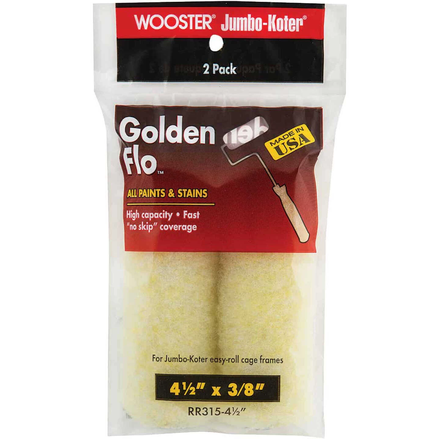 Wooster Golden Flo 4-1/2 In. X 3/8 In. Mini Knit Fabric Roller Cover (2-Pack) 3 Wooster Golden Flo 4-1/2 In. X 3/8 In. Mini Knit Fabric Roller Cover (2-Pack)