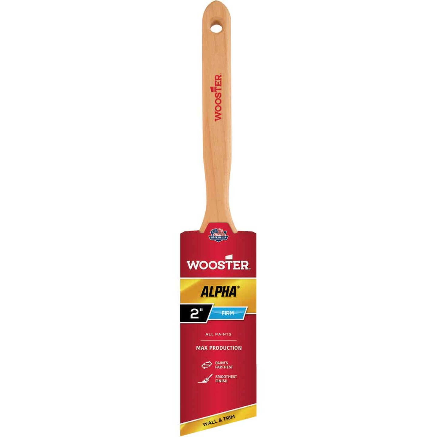 Wooster Alpha 2 In. Angle Sash Paint Brush 3 Wooster Alpha 2 In. Angle Sash Paint Brush
