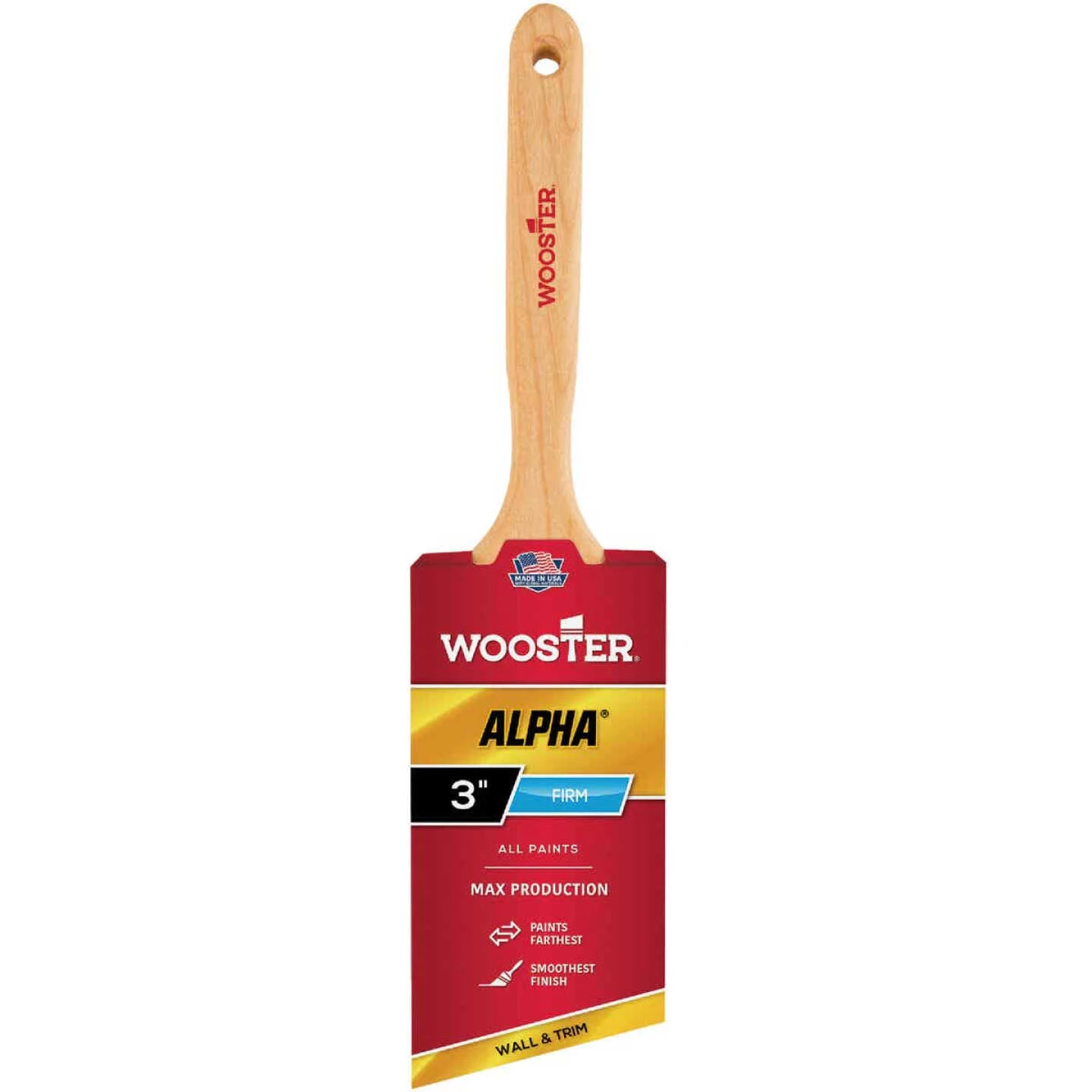 Wooster Alpha 3 In. Angle Sash Paint Brush 3 Wooster Alpha 3 In. Angle Sash Paint Brush