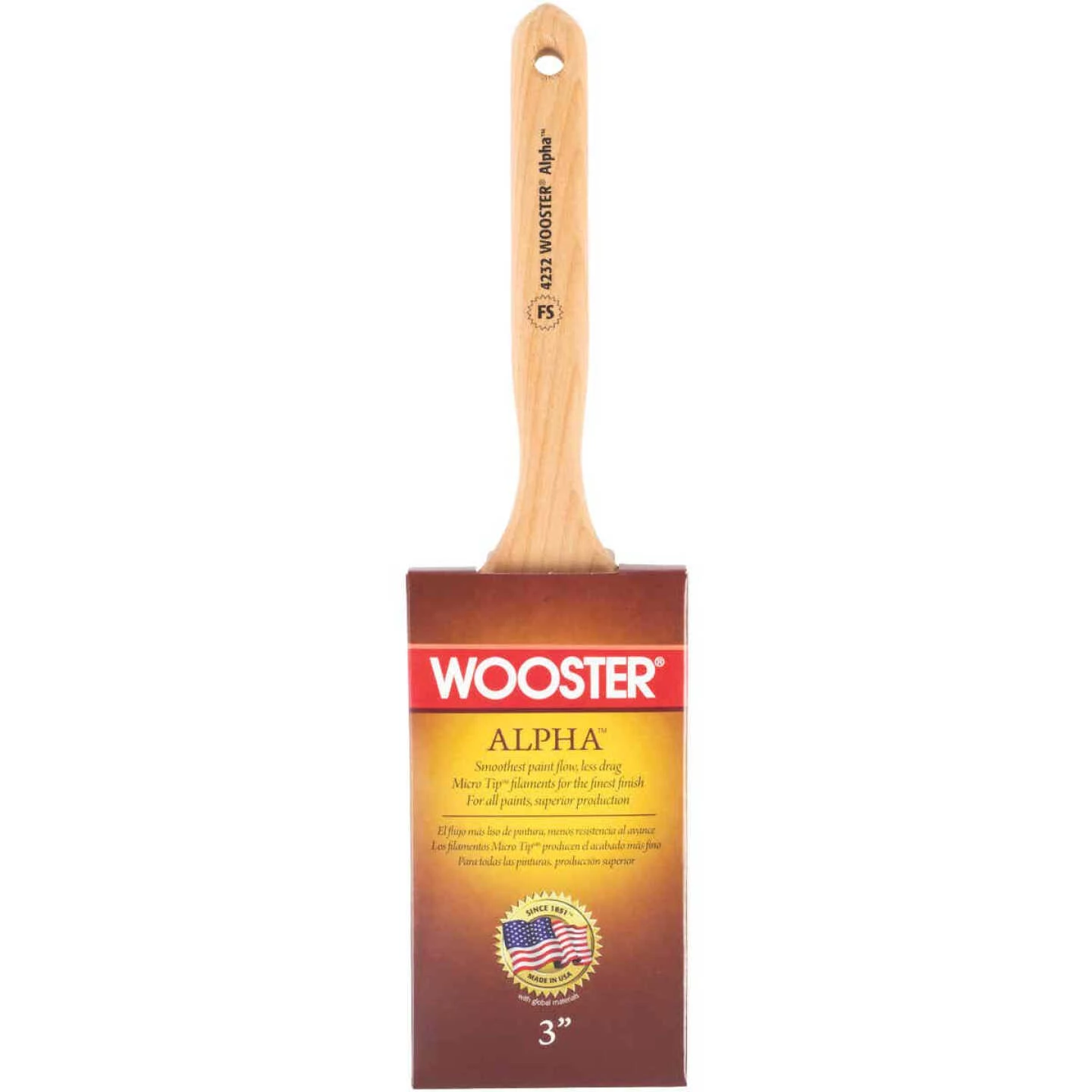 Wooster Alpha 3 In. Flat Paint Brush 3 Wooster Alpha 3 In. Flat Paint Brush