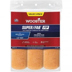 Wooster Super/Fab FTP 9 In. X 1/2 In. Knit Fabric Roller Cover (3- Pack)
